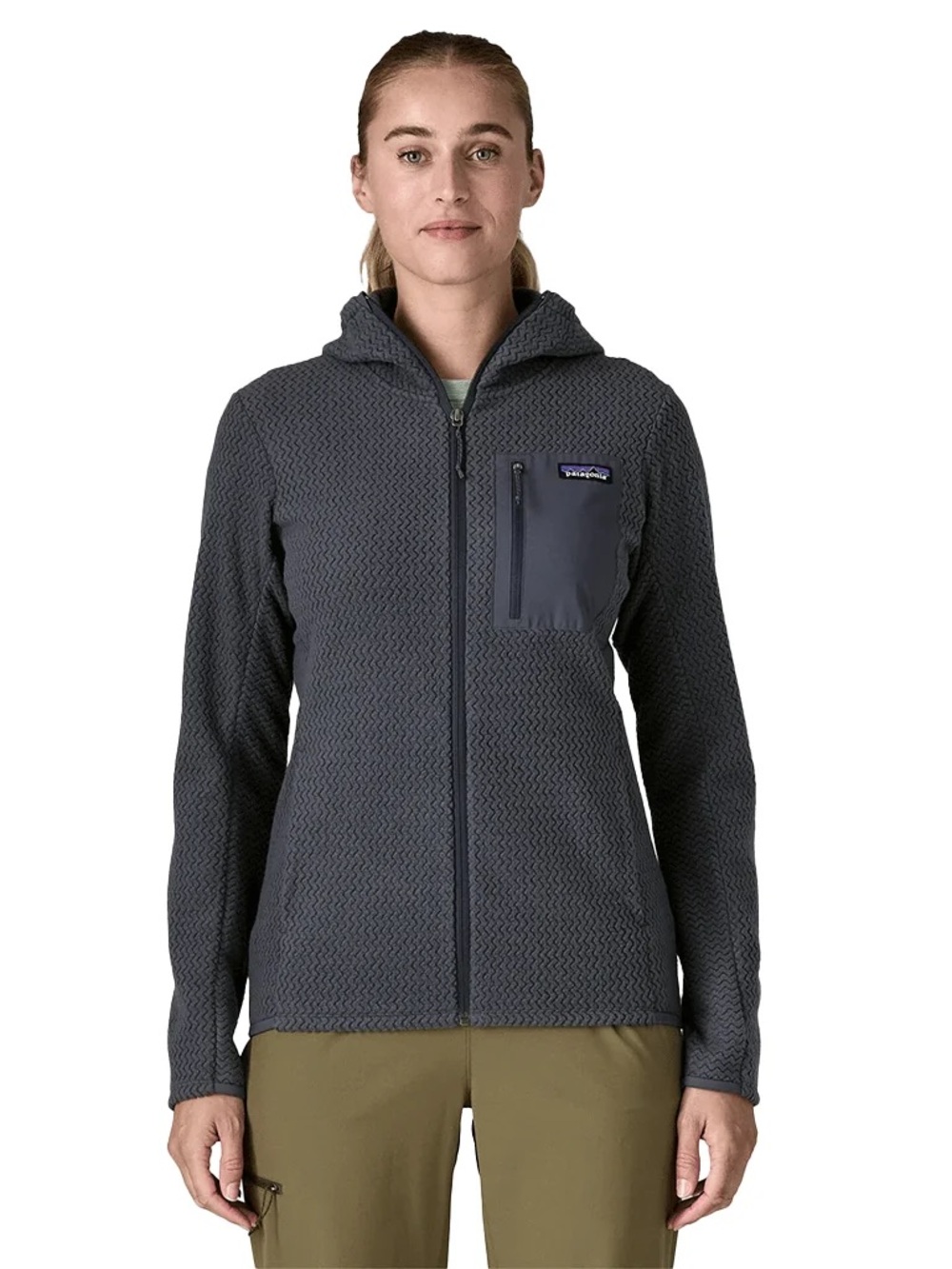 Patagonia Women's Smolder Blue R1 Air Full-Zip Hoody